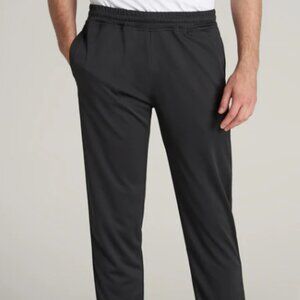 American Tall Athletic Stripe Pants for Tall Men in Black and Black 37567